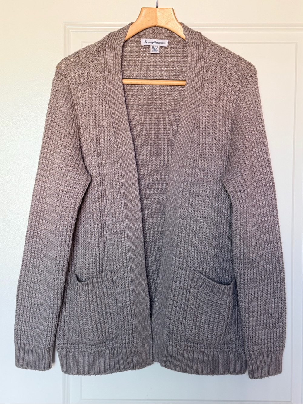 Tommy Bahama Waffle Knit Open Front Cardigan XL